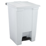 RUBBERMAID COMMERCIAL PROD. 6144 WHI Indoor Utility Step-On Waste Container, 12 gal, Plastic, White