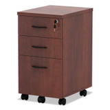 ALERA VA572816MC Alera Valencia Series Mobile Pedestal File, Left/Right, 3-Drawer: Box/Box/File, Legal/Letter, Cherry, 15.88" x 20.5" x 28.38"