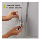 RUBBERMAID 7083 Double-Door Storage Cabinet - Base/Top, 36w x 18d x 72h, Gray/Black