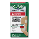 MEDLINE INDUSTRIES, INC. Curad® CUR5245V1 QuickStop Flex Fabric Bandages, Assorted, 30/Box
