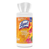 RECKITT BENCKISER LYSOL® Brand 97181EA Disinfecting Wipes, 1-Ply, 7 x 7.25, Mango and Hibiscus, White, 80 Wipes/Canister