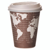 ECO-PRODUCTS,INC. EP-BNHC8-WD World Art Renewable and Compostable Insulated Hot Cups, 8 oz, Paper, Brown/White, 40/Pack, 20 Packs/Carton