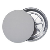 DURABLE PACKAGING 29030L250 Aluminum Round Containers with Board Lid, 9" Diameter x 1.94"h, Silver, 250/Carton