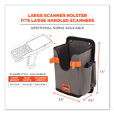 TENACIOUS HOLDINGS, INC. ergodyne® 19185 Squids 5543 Handheld Barcode Scanner Mount Holder with Fastener Straps, 2 Compartments, 3.5 x 2.5 x 7.3, Gray