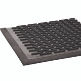 CROWN MATS & MATTING TD0035BK Crown-Tred Indoor/Outdoor Scraper Mat, Black Loop-Twist Ribbed Rubber Surface, 35.5" x 59.5"