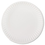 AJM PACKAGING CORP. Corporation PP9GREWH White Paper Plates, 9" dia, 100/Pack, 10 Packs/Carton