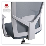 ALERA Workspace by WS42B77 Mesh Back Fabric Task Chair, Supports Up to 275 lb, 17.32" to 21.1" Seat Height, Seafoam Blue Seat/Back