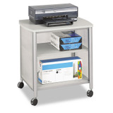 SAFCO PRODUCTS 1857GR Impromptu Deskside Machine Stand, Metal, 3 Shelves, 100 lb Capacity, 26.25" x 21" x 26.5", Gray