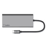 BELKIN COMPONENTS F4U092BTSGY USB-C Multimedia Hub, 6 Ports, Space Gray