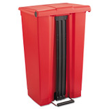 RUBBERMAID COMMERCIAL PROD. 6146 RED Indoor Utility Step-On Waste Container, 23 gal, Plastic, Red