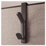 UNIVERSAL OFFICE PRODUCTS 08607 Recycled Cubicle Double Coat Hook, Plastic, Charcoal