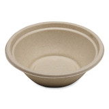WORLD CENTRIC BOSCU24LFP Fiber Bowls, 24 oz, 7.4 x 7.4 x 2.3, Natural, Paper, 500/Carton