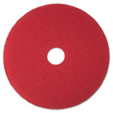 3M/COMMERCIAL TAPE DIV. 08389 Low-Speed Buffer Floor Pads 5100, 14" Diameter, Red, 5/Carton