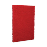 BOARDWALK 402814RED Buffing Floor Pads, 28 x 14, Red, 10/Carton