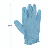 BOARDWALK 382LBXA Disposable Examination Nitrile Gloves, Powder-Free, Large, 5 mil Thick, 9.5" Long, Blue, 100/Box