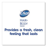 DIAL PROFESSIONAL 04029 Hair + Body Wash Refill for 1 L Liquid Dispenser, Neutral Scent, 1 L, 8/Carton