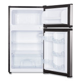 AVANTI RA31B3S Counter-Height 3.1 Cu. Ft Two-Door Refrigerator/Freezer, Black/Stainless Steel