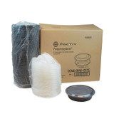 PACTIV EVERGREEN CORPORATION 0CN80948CSTC EarthChoice MealMaster Container with Lid, 48 oz, 10.13" Diameter x 2.13" h, Black/Clear, Plastic, 150/Carton