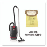 HOOVER COMPANY Commercial 24414064 Disposable Open Mouth Vacuum Bags, Allergen CB1, 10/Pack