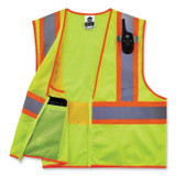 TENACIOUS HOLDINGS, INC. ergodyne® 21299 GloWear 8229Z Class 2 Economy Two-Tone Zipper Vest, Polyester, 4X-Large/5X-Large, Lime