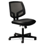 HON COMPANY 5713SB11T Volt Series Mesh Back Leather Task Chair with Synchro-Tilt, Supports Up to 250 lb, 18.13" to 22.38" Seat Height, Black