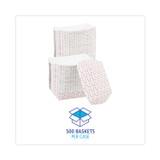 BOARDWALK 30LAG100 Paper Food Baskets, 1 lb Capacity, Red/White, 1,000/Carton