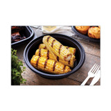 PACTIV EVERGREEN CORPORATION 0CN8083200BL EarthChoice MealMaster Container with Lid, 32 oz, 8" Diameter x 2.12" h, Black/Clear, Plastic, 250/Carton