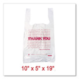 BROWN PAPER GOODS Barnes Company 10519THYOU Thank You High-Density Shopping Bags, Have a Nice Day Labeling, Cut-Out Handles, 10" x 5" x 19", White/Red, 2,000/Carton