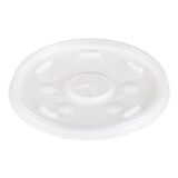 DART 16SL Plastic Lids, Straw-Slot Lid, Fits 12 oz to 24 oz Hot/Cold Foam Cups, Translucent, 100/Pack, 10 Packs/Carton