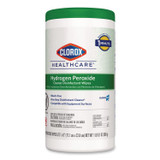 CLOROX SALES CO. Healthcare® 30824 Hydrogen Peroxide Cleaner Disinfectant Wipes, 9 x 6.75, Unscented, White, 95/Canister, 6 Canisters/Carton