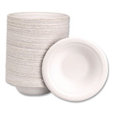 HUHTAMAKI Chinet® 25780 PaperPro Naturals Molded Fiber Dinnerware, Round Bowls, 12 oz, Beige, 125/Bag, 8 Bags/Carton