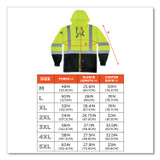 TENACIOUS HOLDINGS, INC. ergodyne® 21849 GloWear 8372 ZipUp HiVis Class 3 Zip Hooded Sweatshirt with Black Bottom, Polar Fleece, Lime, 5X-Large