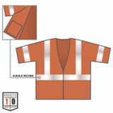 TENACIOUS HOLDINGS, INC. ergodyne® 22019 GloWear 8310HL Type R Class 3 Economy Mesh Vest, 4X-Large to 5X-Large, Orange