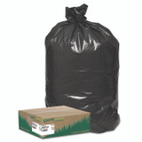 WEBSTER INDUSTRIES Earthsense® Commercial RNW1TL80 Linear Low Density Large Trash and Yard Bags, Open-Face, 33 gal, 0.9 mil, 32.5" x 40", Black, 80/Carton