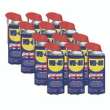 WD-40 490040 Smart Straw Spray Lubricant, 11 oz Aerosol Can, 12/Carton