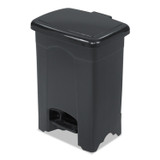 SAFCO PRODUCTS 9710BL Plastic Step-On Receptacle, 4 gal, Plastic, Black