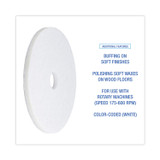 BOARDWALK 4019WHI Polishing Floor Pads, 19" Diameter, White, 5/Carton