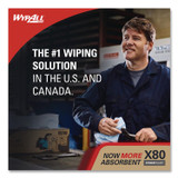 KIMBERLY-CLARK PROFESSIONAL WypAll® 41044 Power Clean X80 Cloths, HYDROKNIT, BRAG Box, 11.1 x 16.8, White, 152/Carton