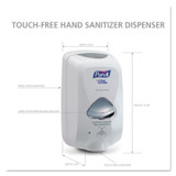 GO-JO INDUSTRIES PURELL® 2720-12 TFX Touch Free Dispenser, 1,200 mL, 6.5 x 4.5 x 10.58, Dove Gray