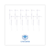 BOARDWALK 00417 Siphon Pump for 1 gal Bottles, 1 oz Output, 12" Tube, Plastic, White, 12/Carton