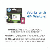 HP INC F6U63AN HP 63XL, (F6U63AN) High-Yield Tri-Color Original Ink Cartridge