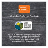 WORLD CENTRIC PBSCU13LFS Fiber Hinged Containers, 13.7 x 6.6 x 1.3, Natural, Paper, 200/Carton