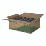 WEBSTER INDUSTRIES Earthsense® Commercial RNW4620 Linear Low Density Recycled Can Liners, 45 gal, 2 mil, 40" x 46", Black, 10 Bags/Roll, 10 Rolls/Carton