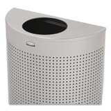 RUBBERMAID COMMERCIAL PROD. SH12EPLSM Designer Line Silhouettes Waste Receptacle, 12 gal, Steel, Silver Metallic