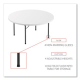 ALERA PT60RW Round Plastic Folding Table, 60" Diameter x 29.25h, White