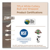 WORLD CENTRIC ASPSFKN TPLA Wrapped Cutlery, Fork/Knife/Napkin, Plastic, White, 500/Carton