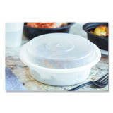 PACTIV EVERGREEN CORPORATION NC718 Newspring VERSAtainer Microwavable Containers, Round, 16 oz, 6 x 6 x 1.5, White/Clear, Plastic, 150/Carton