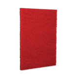 BOARDWALK 402014RED Buffing Floor Pads, 20 x 14, Red, 10/Carton