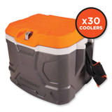 TENACIOUS HOLDINGS, INC. ergodyne® 13172 Chill-Its 5170 17-Quart Industrial Hard Sided Cooler, Orange/Gray, 30/Pallet
