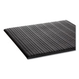 CROWN MATS & MATTING FL3660BK Ribbed Vinyl Anti-Fatigue Mat, Rectangular, Black Ribbed Surface, 36" x 60"